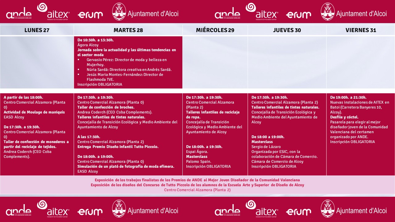 II Fashion week schedule